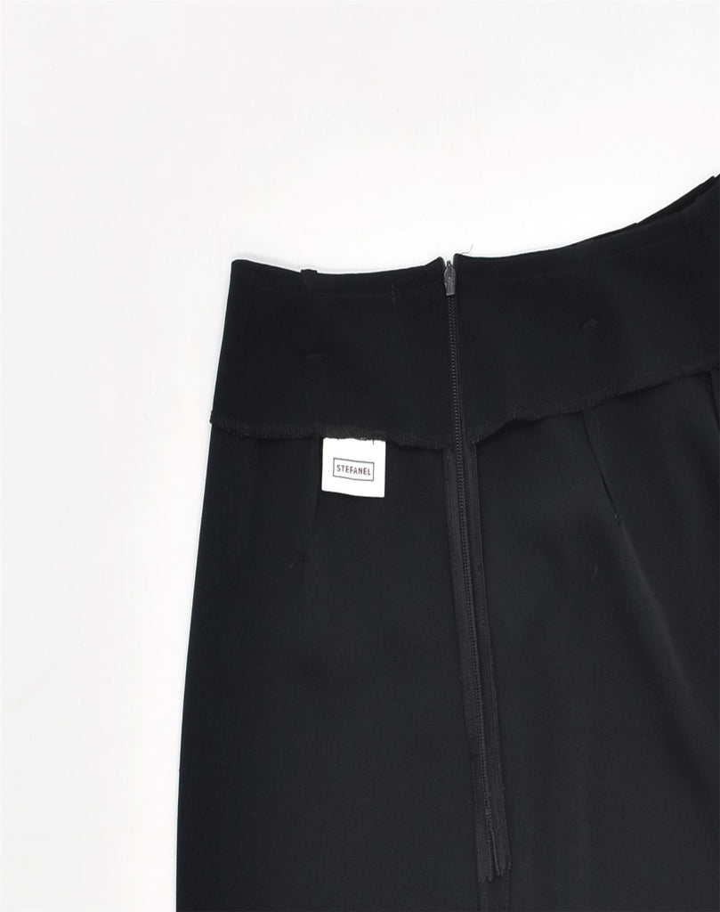 STEFANEL Womens Straight Skirt EU 38 Small W26 Black Polyester | Vintage | Thrift | Second-Hand | Used Clothing | Messina Hembry 