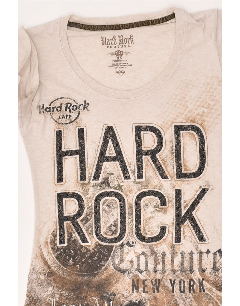 HARD ROCK CAFE Girls New York Graphic T-Shirt Top 14-15 Years XS Off White | Vintage Hard Rock Cafe | Thrift | Second-Hand Hard Rock Cafe | Used Clothing | Messina Hembry 