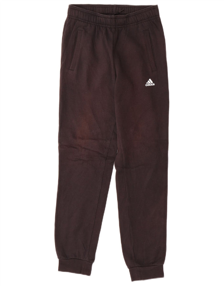 Adidas Boys Tracksuit Trousers Joggers 11-12 Years  Black Cotton
