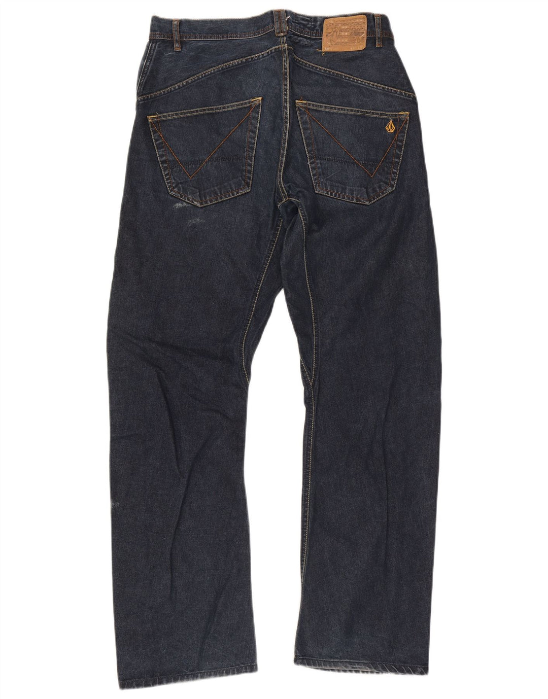 Volcom Mens Straight Jeans W32 L31 Navy Blue Cotton