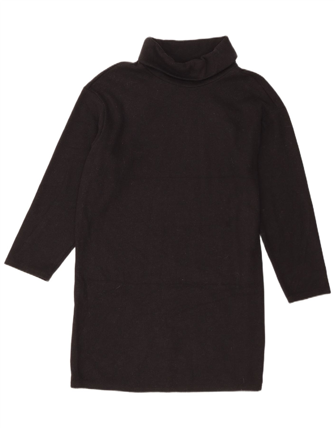 Marks & Spencer Womens Long Sleeve Jumper Dress UK 14 Large Black Polyester