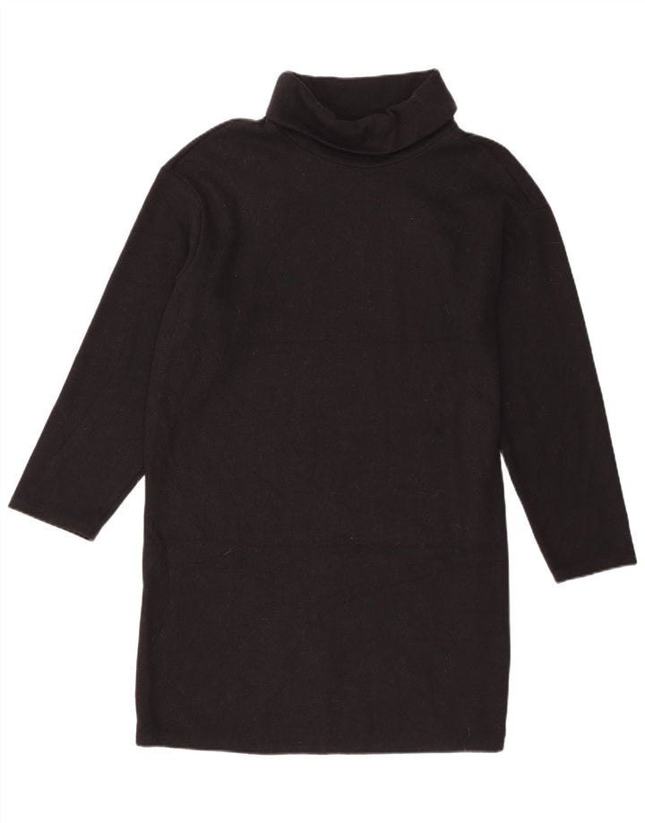 Marks & Spencer Womens Long Sleeve Jumper Dress UK 14 Large Black Polyester