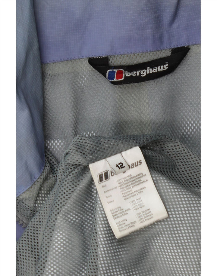 Berghaus Womens Oversized Hooded Rain Jacket UK 12 Medium Purple Nylon