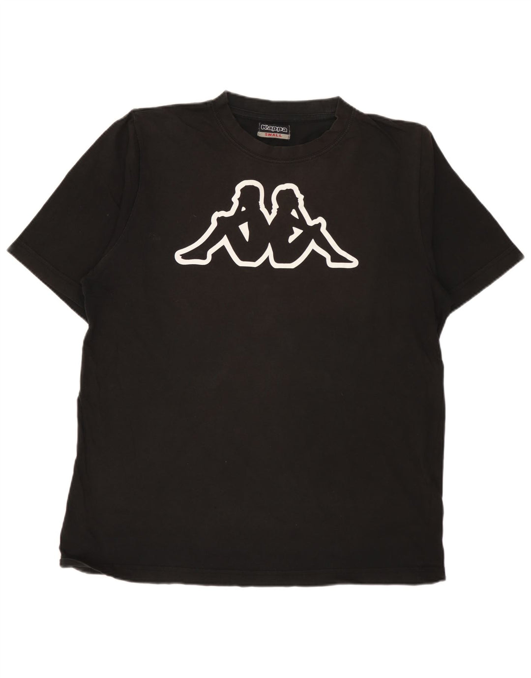 KAPPA Mens Graphic T-Shirt Top Small Black Cotton