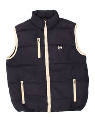 SERGIO TACCHINI Mens Padded Gilet UK 42 XL Navy Blue Polyester