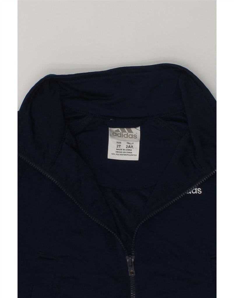 ADIDAS Baby Boys Tracksuit Top Jacket 18-24 Months Navy Blue Polyester | Vintage Adidas | Thrift | Second-Hand Adidas | Used Clothing | Messina Hembry 