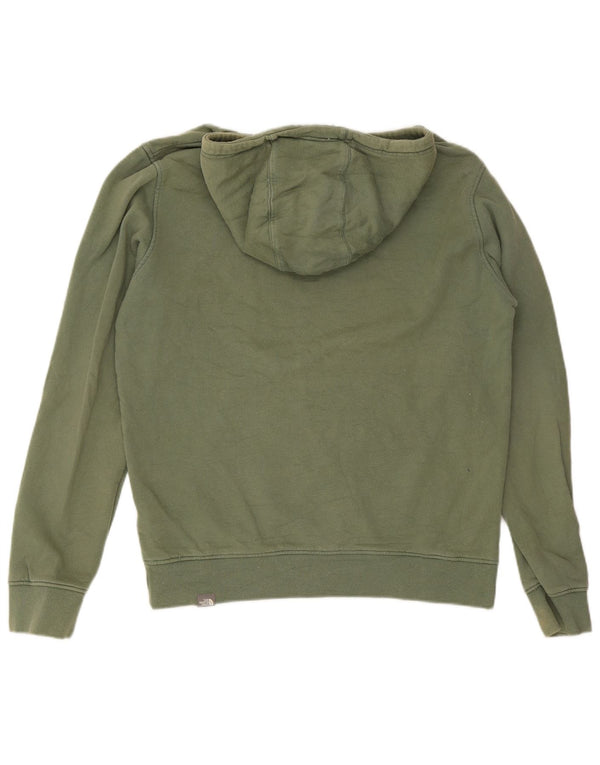 The North Face Mens Graphic Hoodie Jumper Large Green Cotton