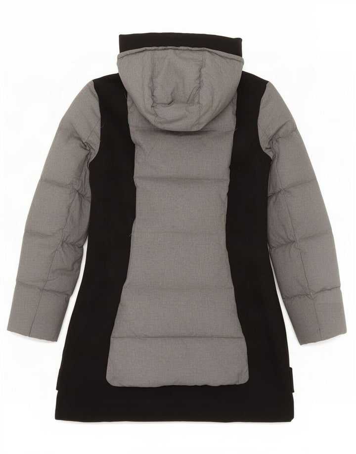 Kappa Womens Hooded Padded Coat UK 10 Small Grey Colourblock