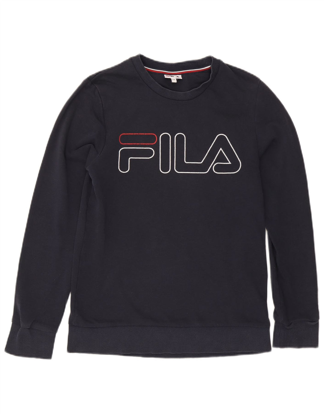 Fila Boys Graphic Sweatshirt Jumper 15-16 Years Navy Blue Cotton