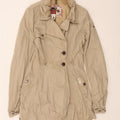 KHUJO Womens Trench Coat UK 10 Small Beige Cotton