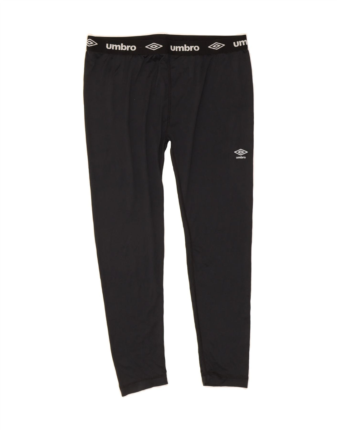 UMBRO Womens Graphic Leggings UK 14 Large  Navy Blue Polyester Vintage Umbro and Second-Hand Umbro from Messina Hembry 