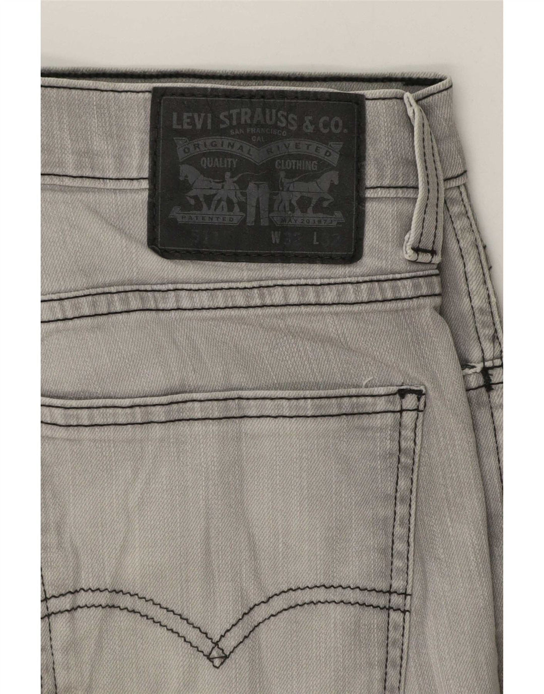 Levi's Mens 511 Slim Jeans W32 L32 Grey Cotton