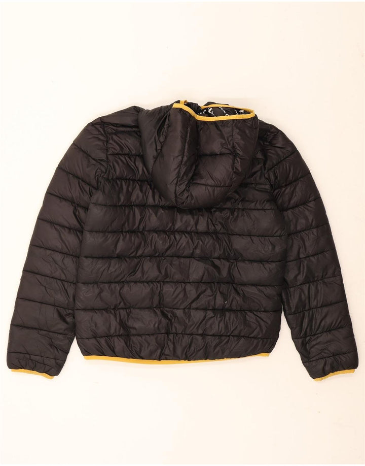 Champion Boys Hooded Padded Jacket 15-16 Years 2XL Black Polyester