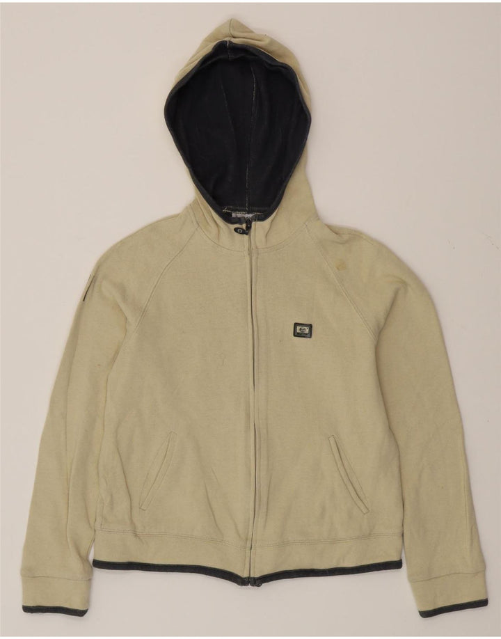 SERGIO TACCHINI Womens Zip Hoodie Sweater IT 44 Medium Beige Cotton