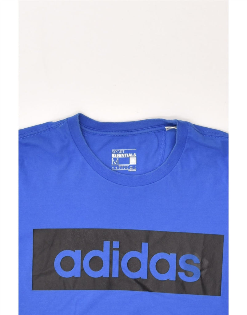 ADIDAS Mens Climalite Graphic T-Shirt Top Medium Blue Cotton | Vintage Adidas | Thrift | Second-Hand Adidas | Used Clothing | Messina Hembry 