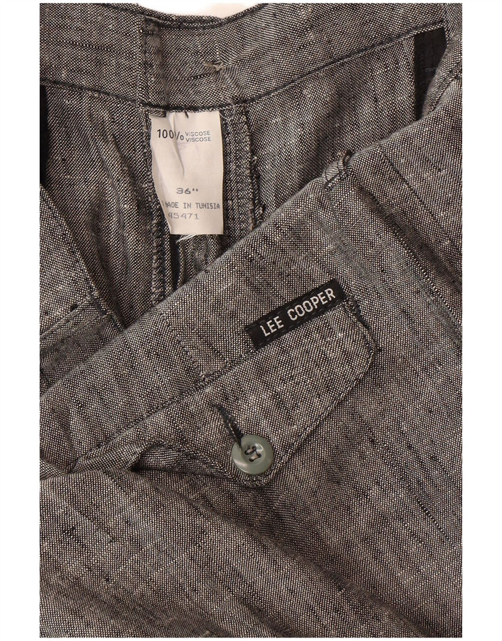 Lee Mens Cooper Tapered Chino Trousers W36 L33 Grey Viscose