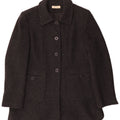 Laura Ashley Womens Overcoat UK 12 Medium Grey Wool