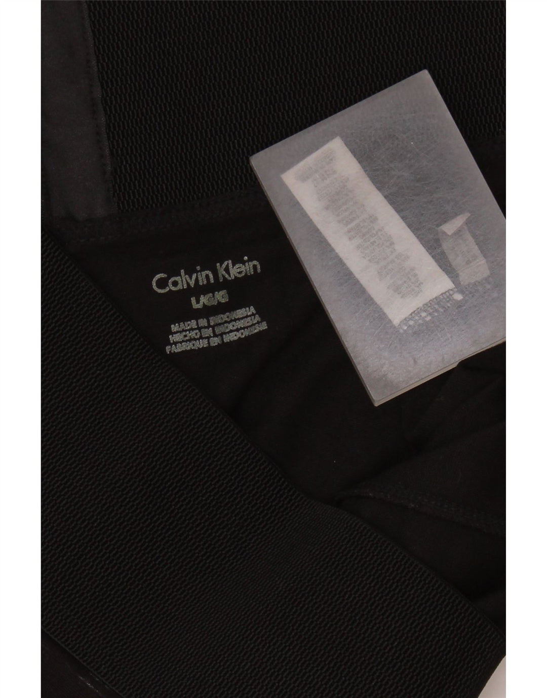 Calvin Klein Womens Leggings UK 14 Large  Black Flecked Rayon