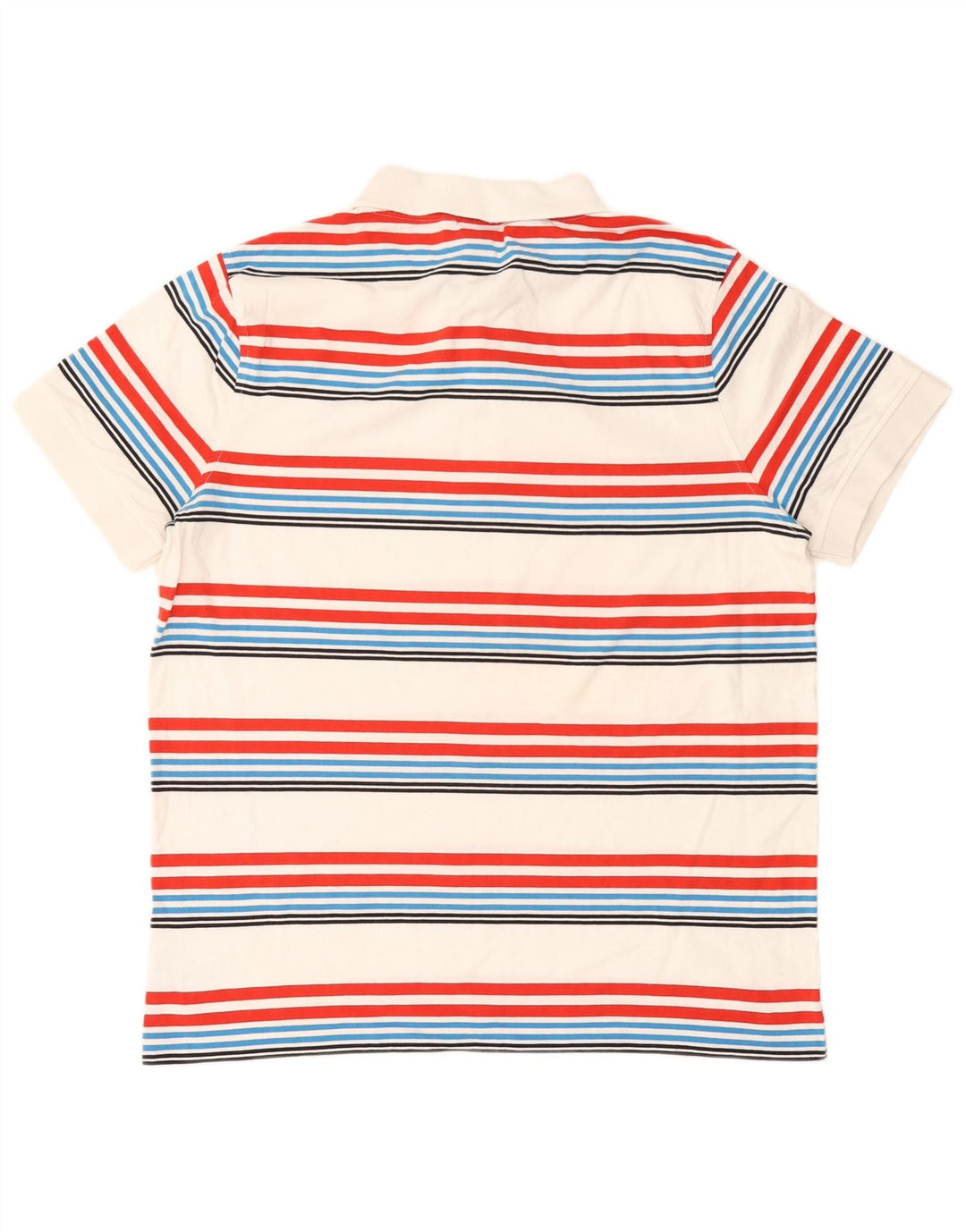Animal Mens Polo Shirt Large Multicoloured Striped Cotton
