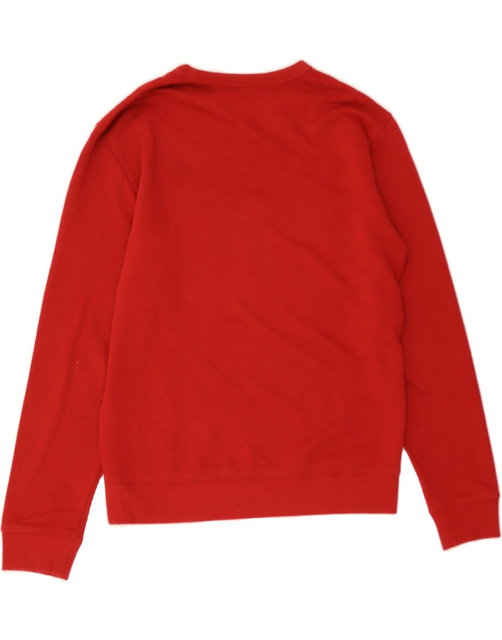 LEE Womens Oversized Graphic Sweatshirt Jumper UK 10 Small Burgundy Cotton Vintage Lee and Second-Hand Lee from Messina Hembry 