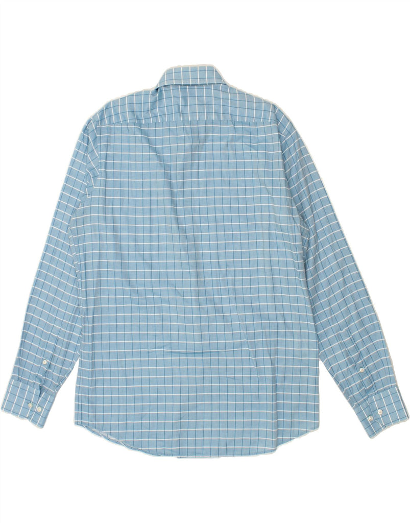 HUGO BOSS Mens Regular Fit Shirt Size 16 1/2 42 Large Blue Check Cotton | Vintage Hugo Boss | Thrift | Second-Hand Hugo Boss | Used Clothing | Messina Hembry 