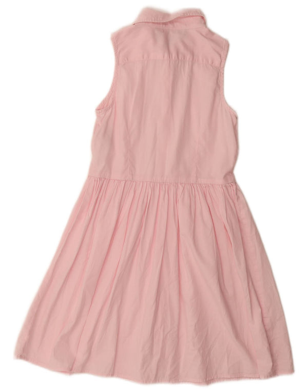 Polo Ralph Lauren Girls Sleeveless Shirt Dress 9-10 Years Pink Cotton