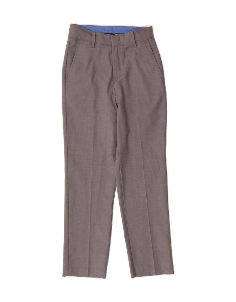 IZOD Boys Straight Suit Trousers 9-10 Years W23 L24 Grey Polyester Vintage Izod and Second-Hand Izod from Messina Hembry 