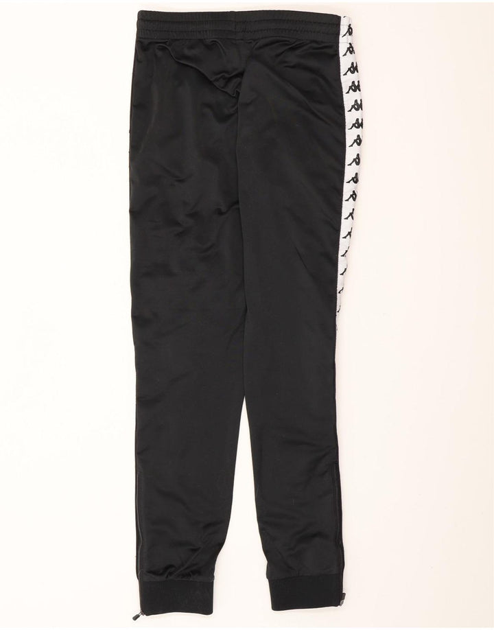 KAPPA Mens Graphic Tracksuit Trousers Joggers Medium  Black Colourblock