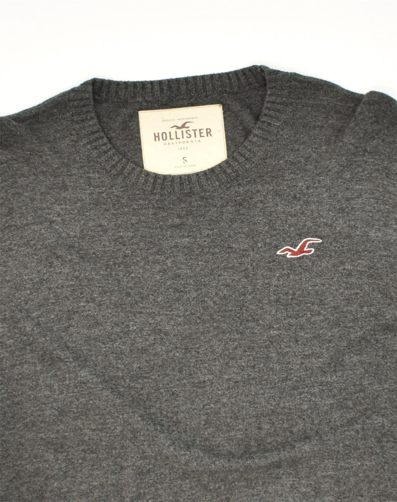 HOLLISTER Mens Crew Neck Jumper Sweater Small Grey Cotton | Vintage Hollister | Thrift | Second-Hand Hollister | Used Clothing | Messina Hembry 