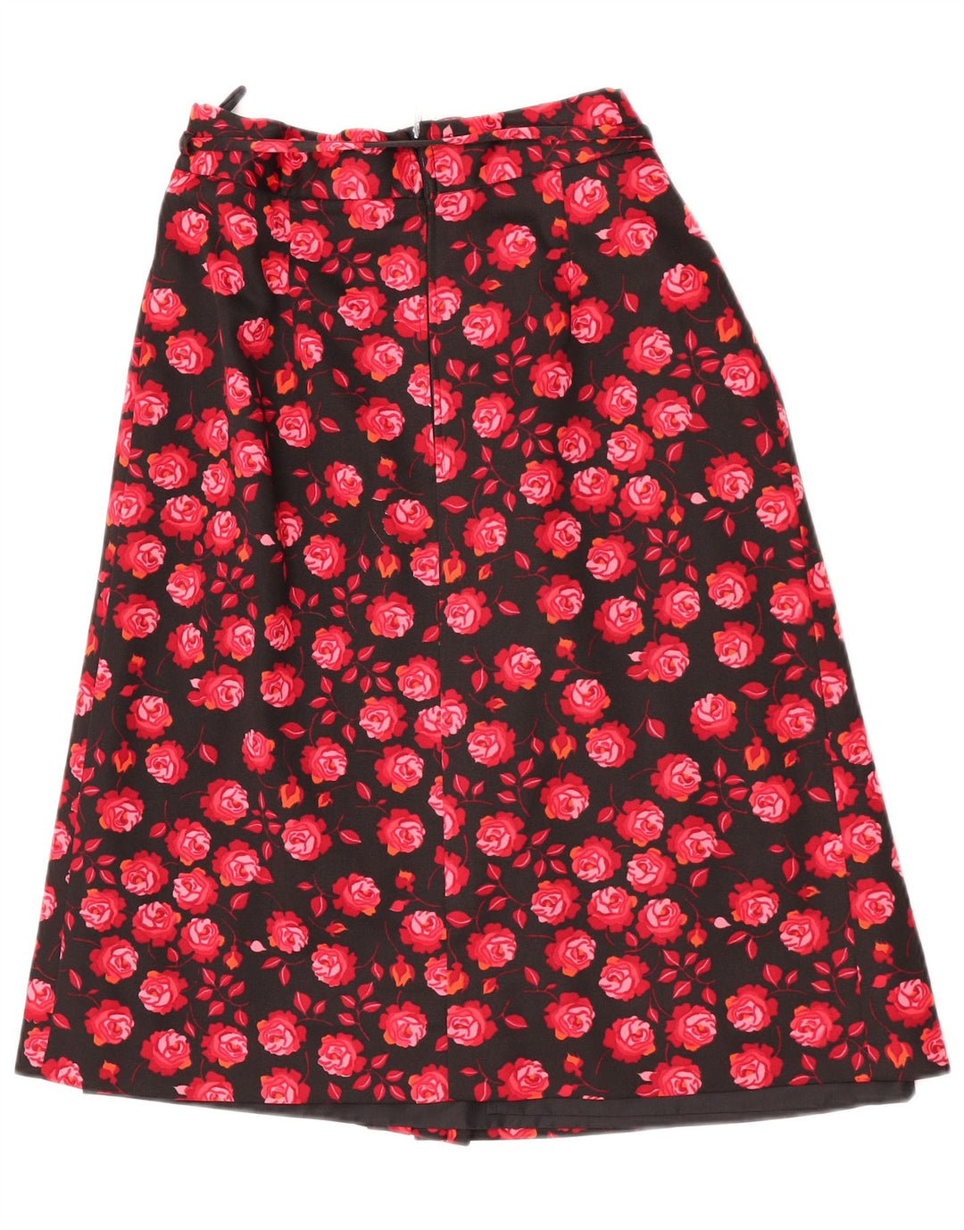 Vintage Womens A-Line Skirt W28 Medium Red Floral