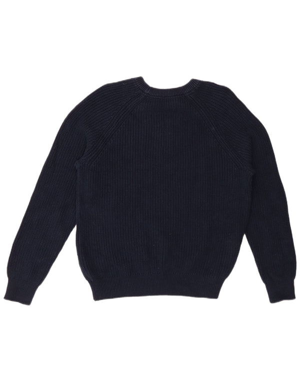 CREW CLOTHING Womens Boat Neck Jumper Sweater UK 14 Medium Navy Blue