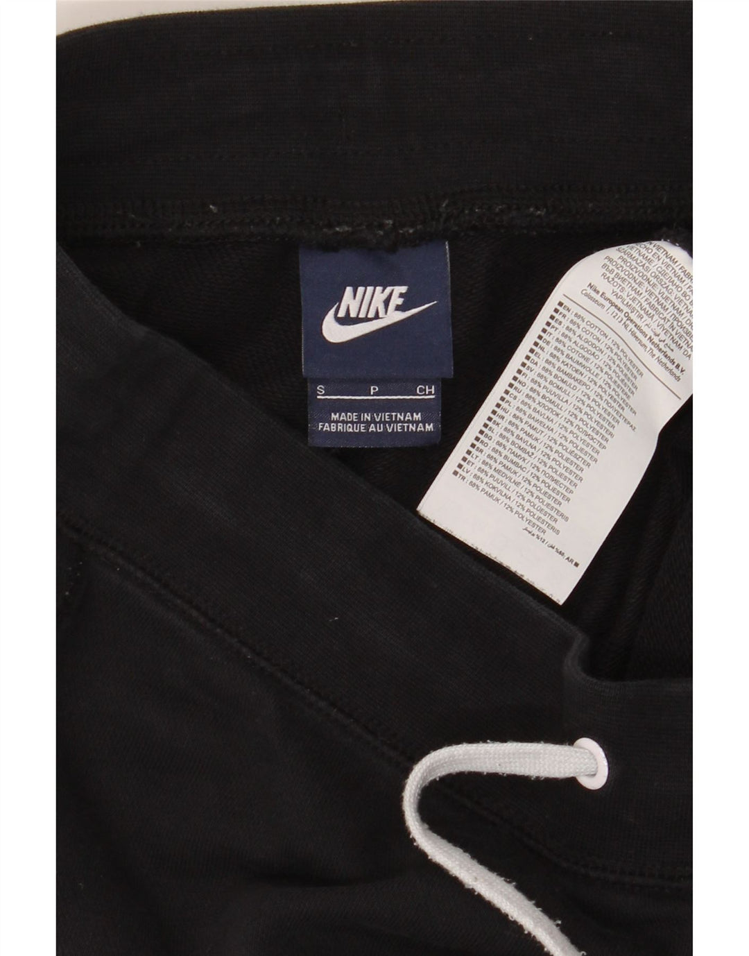 Nike Mens Tracksuit Trousers Joggers Small  Black Cotton
