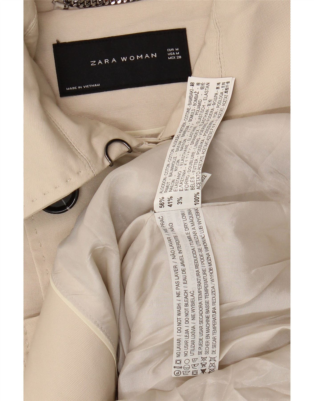 Womens Double Breasted Coat UK 12 Medium