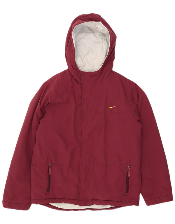 Nike Boys Hooded Windbreaker Jacket 14-15 Years XL Burgundy