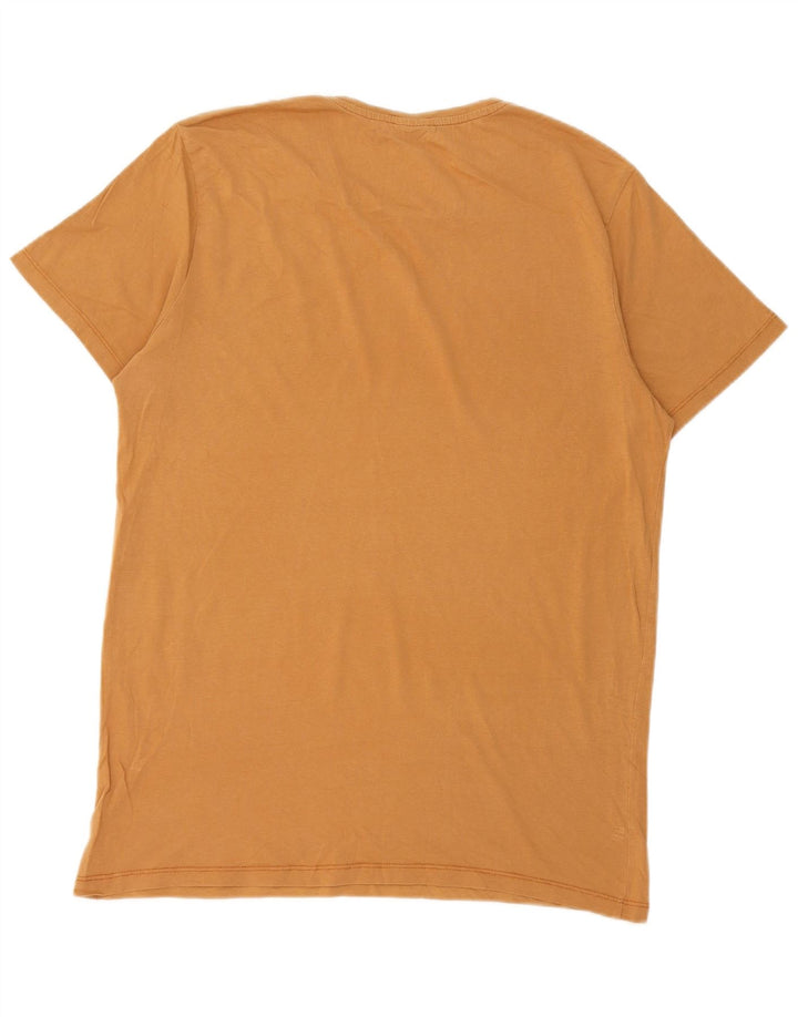 Jack & Jones Mens Graphic T-Shirt Top Large Yellow