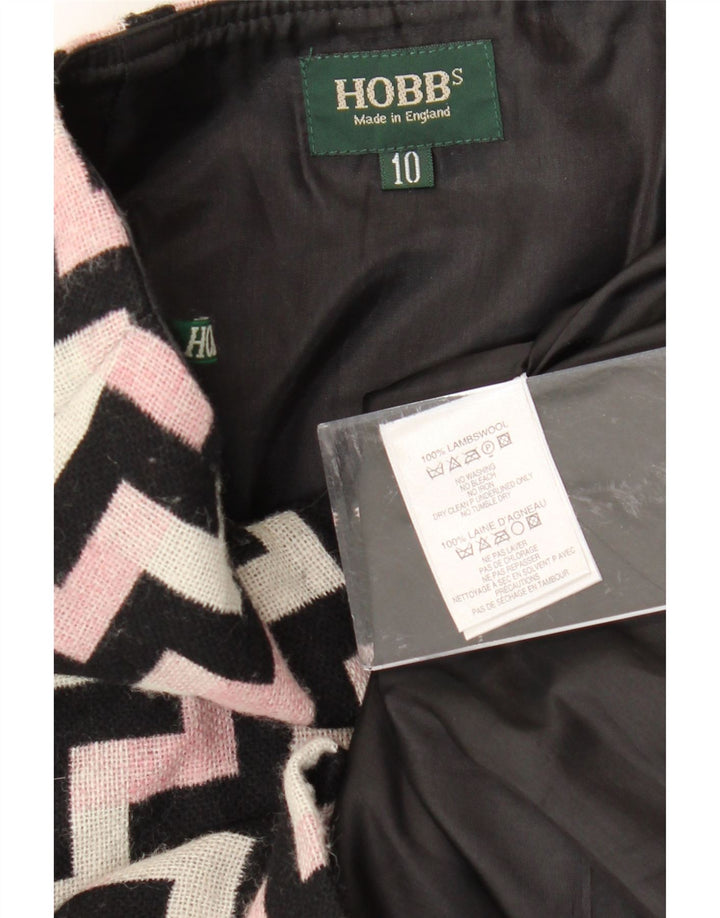 HOBBS Womens A-Line Skirt UK 10 Small W26  Multicoloured Chevron Lambswool