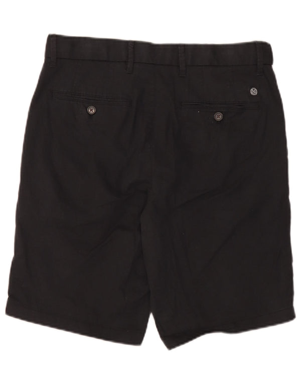 Marks & Spencer Mens Chino Shorts W30 Medium Black Cotton