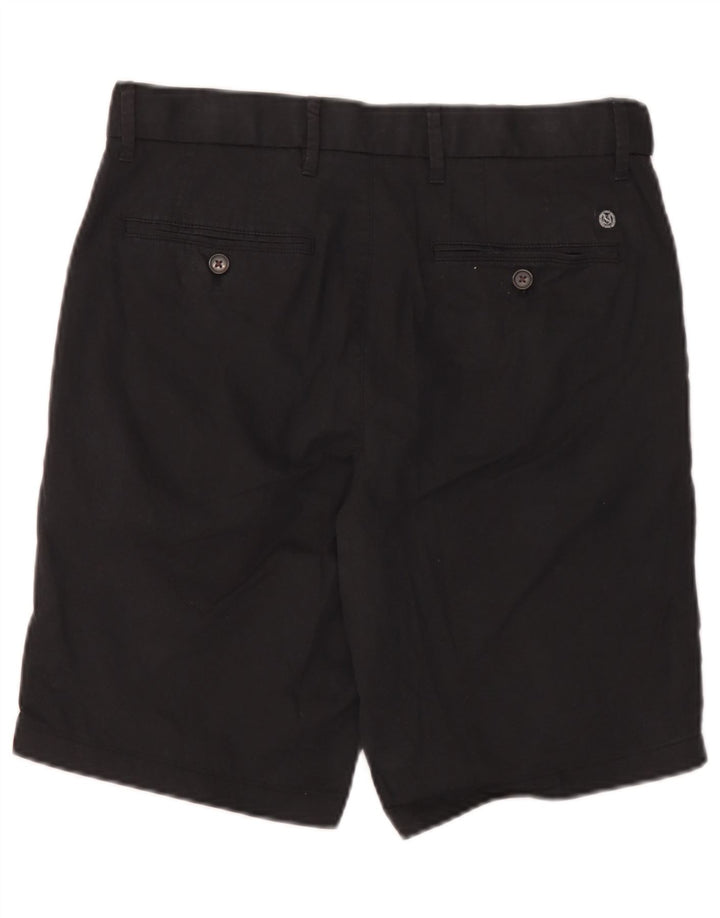 Marks & Spencer Mens Chino Shorts W30 Medium Black Cotton