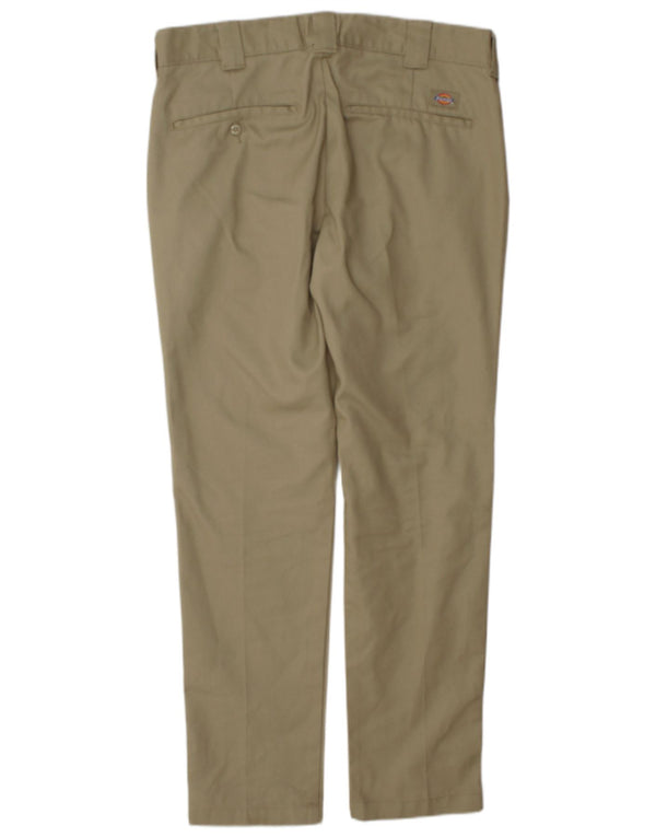 Dickies Mens Slim Fit Chino Trousers W34 L32 Khaki Polyester