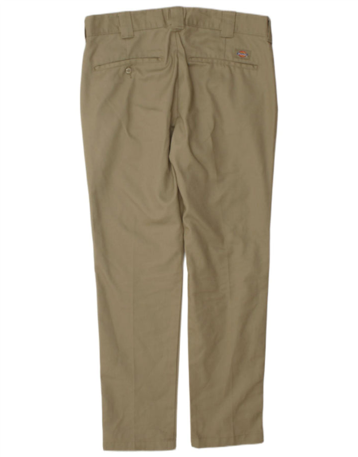 Dickies Mens Slim Fit Chino Trousers W34 L32 Khaki Polyester