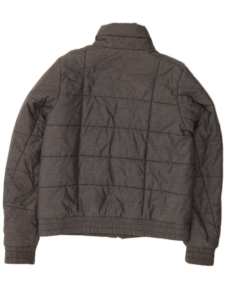 ADIDAS Womens Padded Jacket UK 12/14 Medium Grey Nylon Vintage Adidas and Second-Hand Adidas from Messina Hembry 