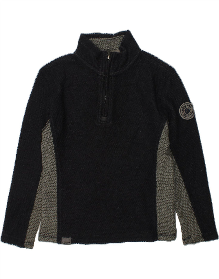 WEIRD FISH Boys Zip Neck Sweatshirt Jumper 9-10 Years Navy Blue Cotton | Vintage Weird Fish | Thrift | Second-Hand Weird Fish | Used Clothing | Messina Hembry 