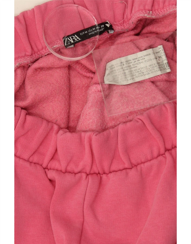 ZARA Womens Tracksuit Trousers Joggers UK 12 Medium  Pink Cotton Vintage Zara and Second-Hand Zara from Messina Hembry 
