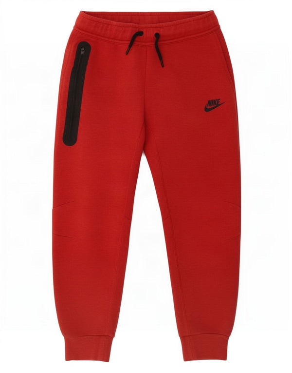 Nike Boys Tracksuit Trousers Joggers 10-11 Years Medium Red Colourblock