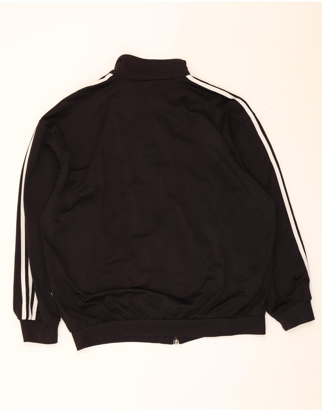 Adidas Mens Tracksuit Top Jacket UK 40/42 Medium Black Polyester
