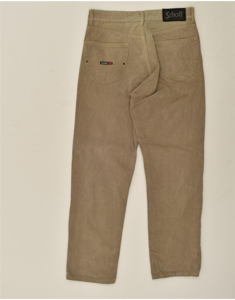 SCHOTT Mens Straight Jeans W31 L28  Beige Cotton | Vintage Schott | Thrift | Second-Hand Schott | Used Clothing | Messina Hembry 
