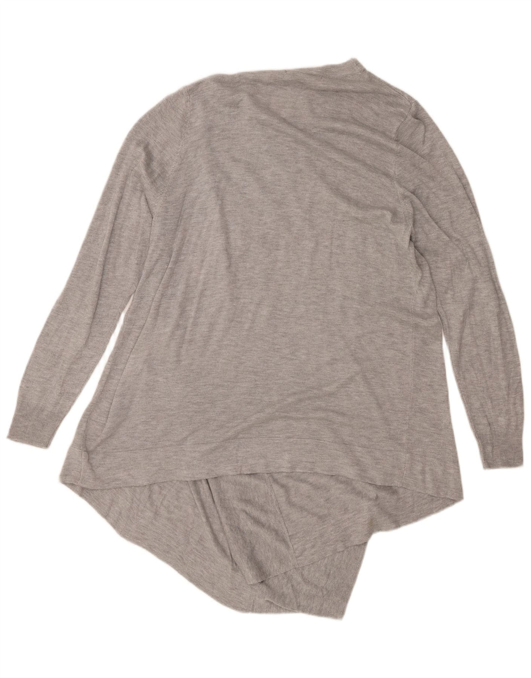 Marks & Spencer Womens Asymmetric V-Neck Jumper Sweater UK 14 Medium Grey