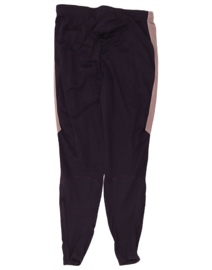 Nike Womens Tracksuit Trousers UK 14 Large Navy Blue Colourblock Polyester