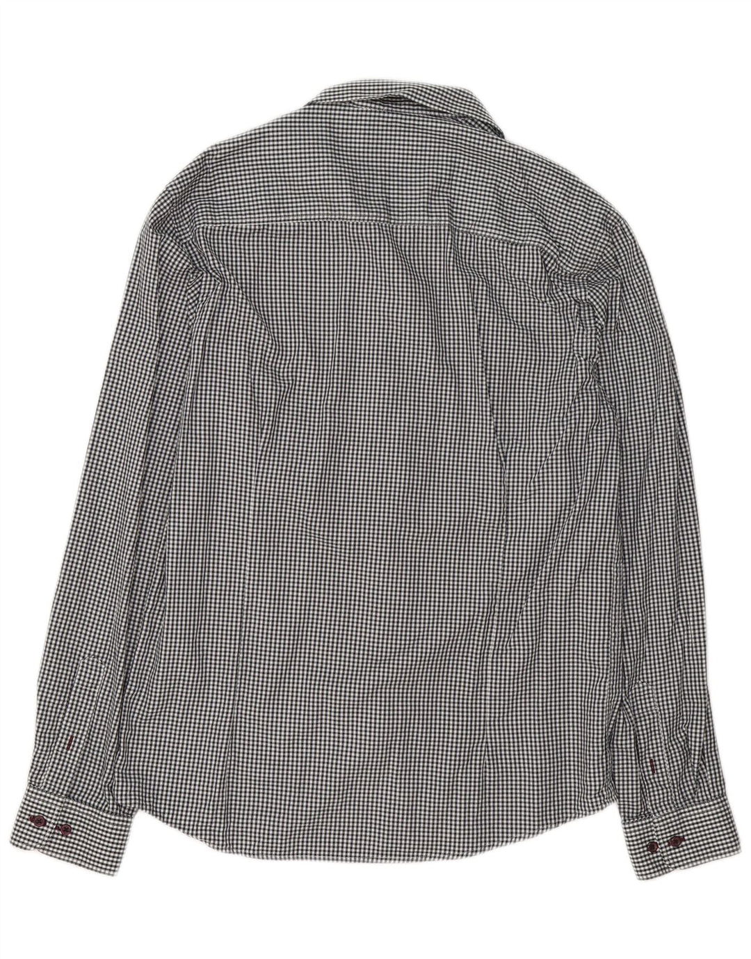 Jack & Jones Mens Shirt Large White Gingham Cotton