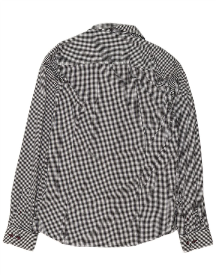 Jack & Jones Mens Shirt Large White Gingham Cotton